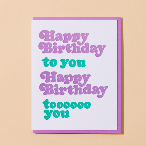 Birthday Song Letterpress Card