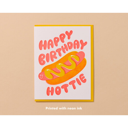 Hot Dog Birthday Letterpress Card