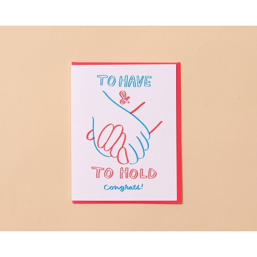 To Have and To Hold Letterpress Card