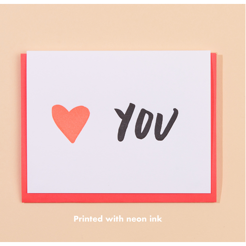 Heart You Letterpress Card