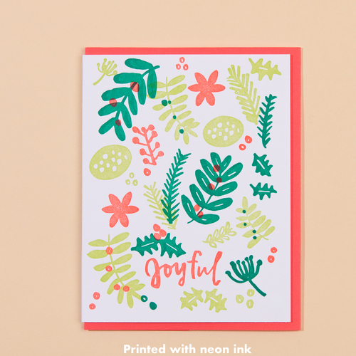 Joyful Letterpress Card.