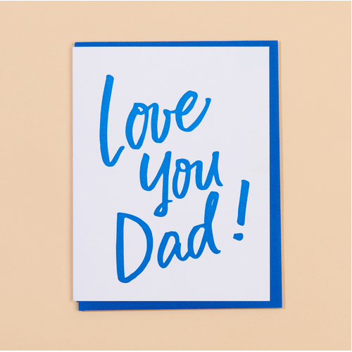 Love You, Dad Letterpress Card