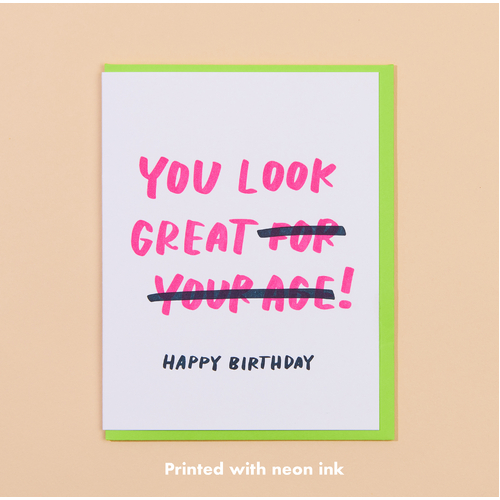 You Look Great Letterpress Card