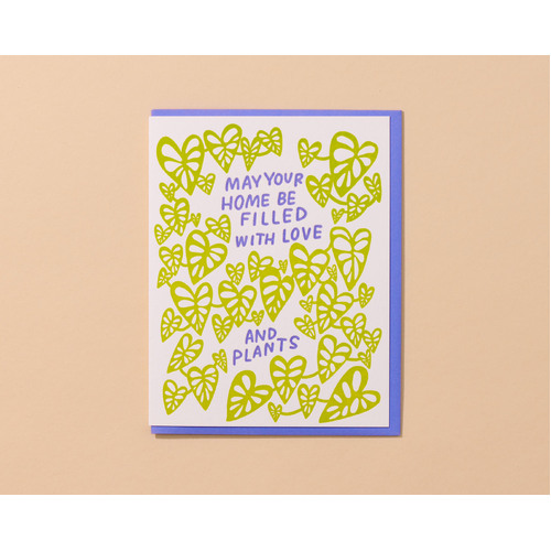 Love and Plants Home Letterpress Card