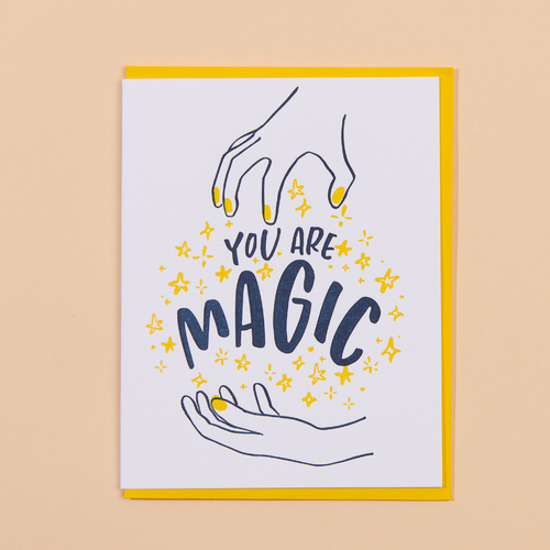 You Are Magic Letterpress Card.