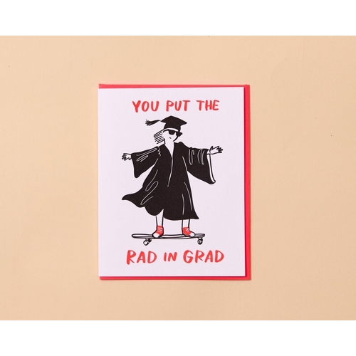 Rad in Grad Letterpress Card