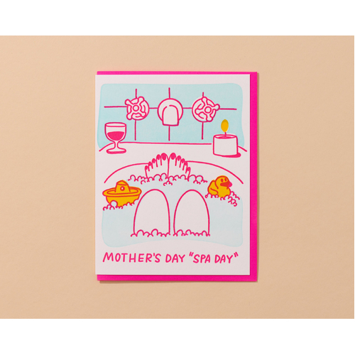 Mother's Day Spa Day Letterpress Card