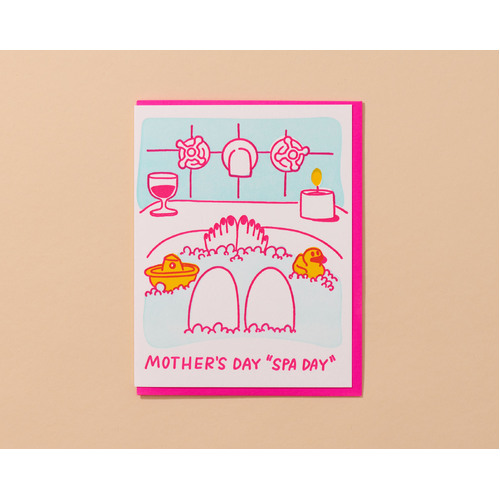 Mother's Day Spa Day Letterpress Card