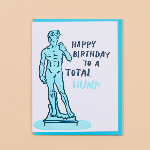 Birthday Hunk Letterpress Card