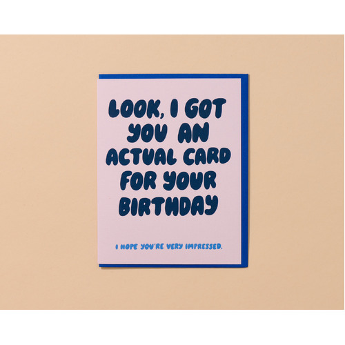 Actual Card Birthday Card