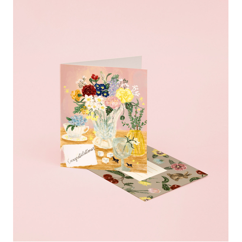 Abigail Flower Desk Congratulations Card