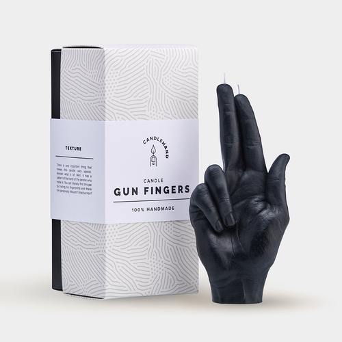 Gun fingers Candle Hand - Black