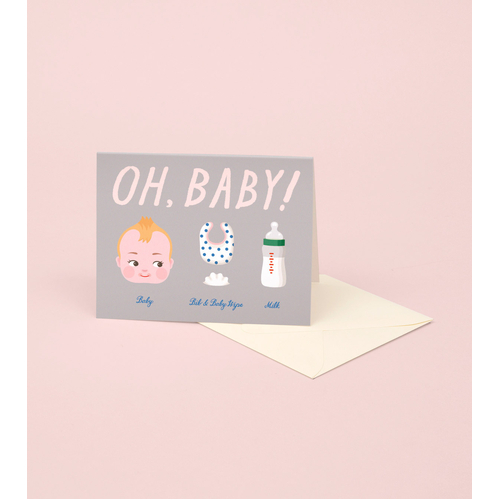 Oh Baby Card For Baby Shower