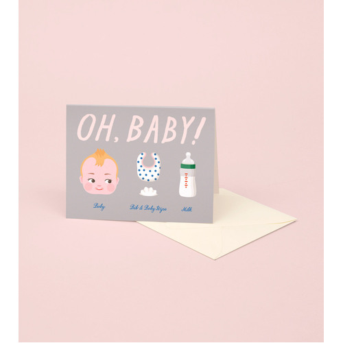 Oh Baby Card For Baby Shower