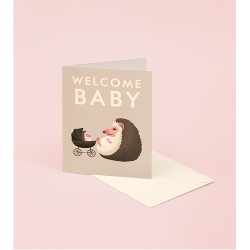 Hedgehog Baby Card