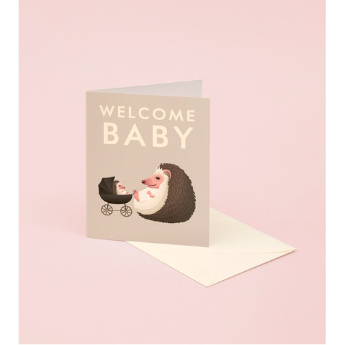 Hedgehog Baby Card