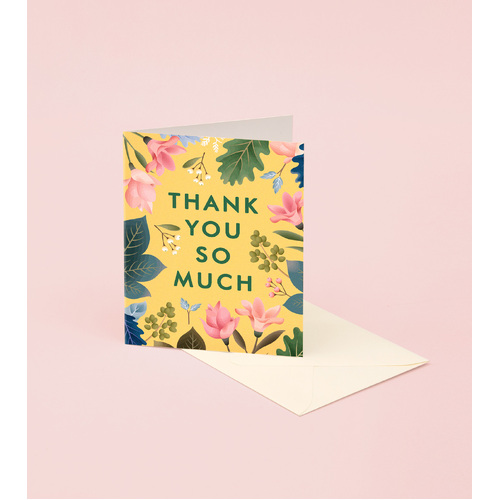 Summer Floral Thank You Card