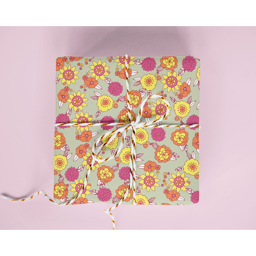 Swinging Floral wrap - single sheet