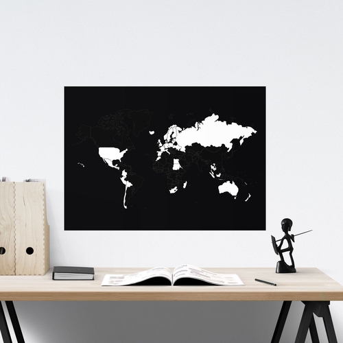 Go World. Peel Off Visited Countries Sticker Map