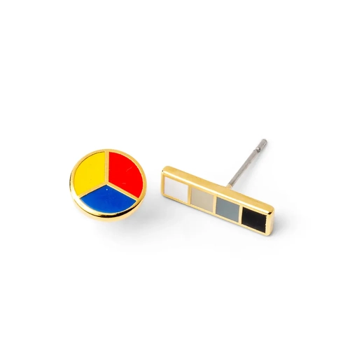 Color Wheel & Grayscale Earrings