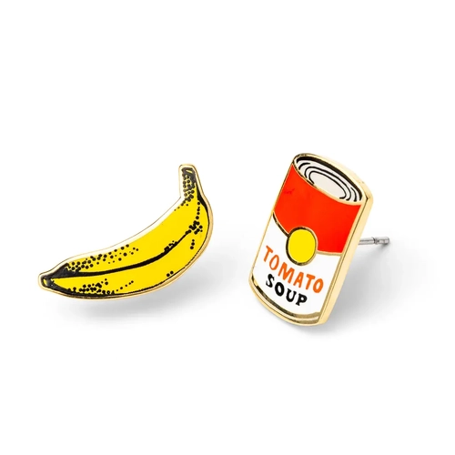 Pop Art Soup & Banana Earrings