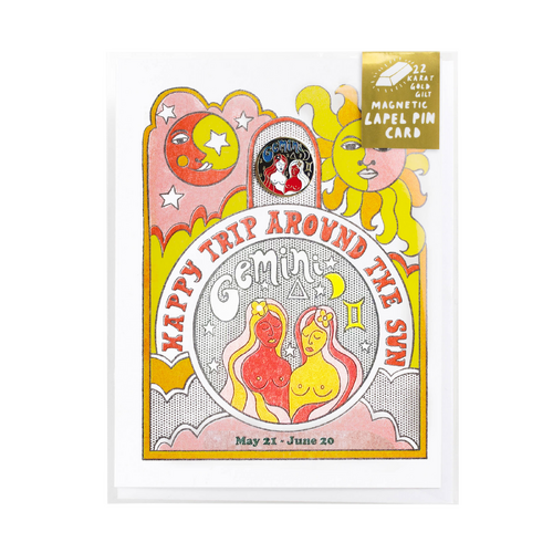 Gemini Lapel Pin & Card