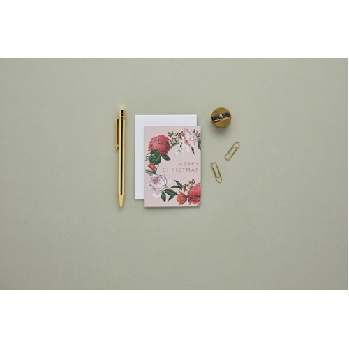 Mini Card - Christmas Berry Roses