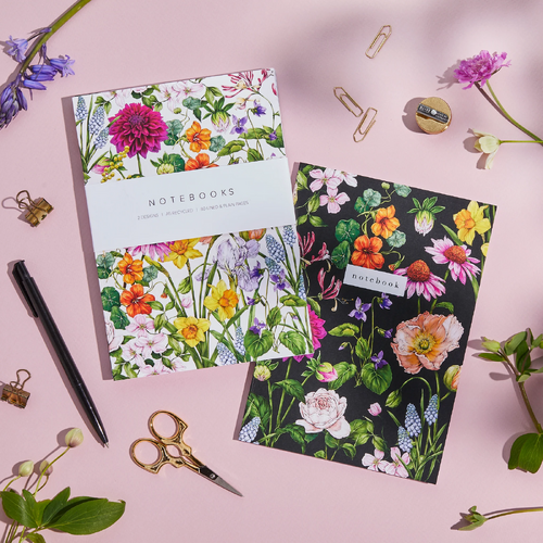 A5 Notebook Set - Bountiful Blooms 