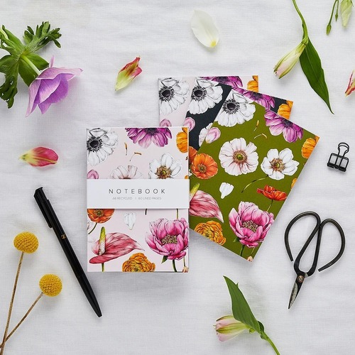 A6 Notebook Set - Floral Brights