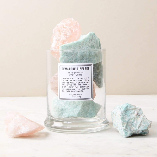 Rose Quartz & Aventurine - Gemstone Diffuser Coastal
