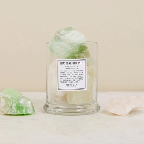 Rose Quartz & Green Calcite Gemstone Diffuser