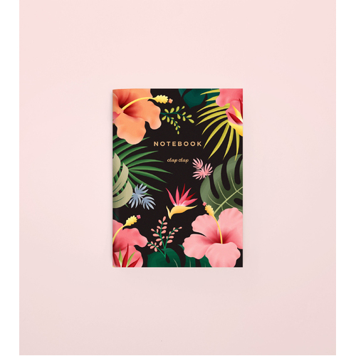 Hawaiian Pocket Notebook - Black