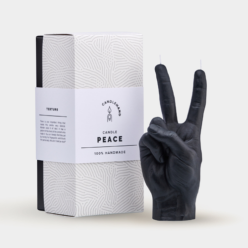 Peace Candle Hand - Black