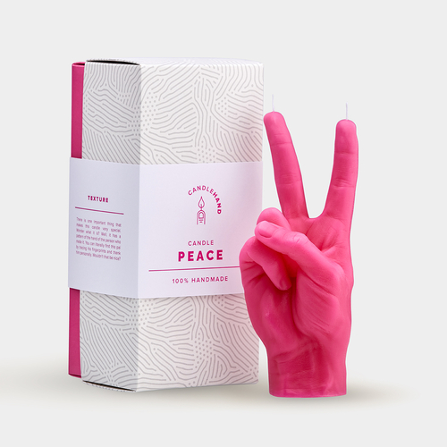 Peace Candle Hand - Pink