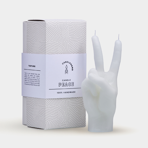 Peace Candle Hand - White