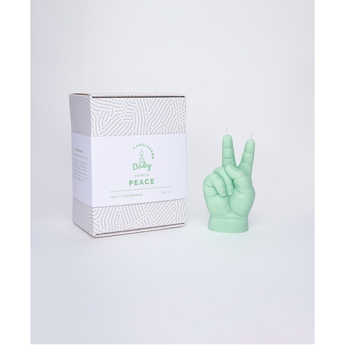 Peace Baby Candle Hand -  Green