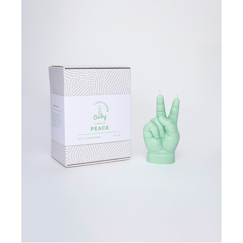 Peace Baby Candle Hand -  Green