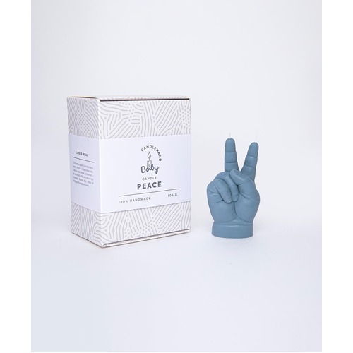 Peace Baby Candle Hand - Grey