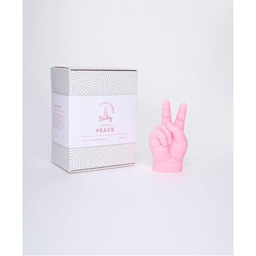 Peace Baby Candle Hand - Pink