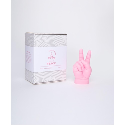 Peace Baby Candle Hand - Pink
