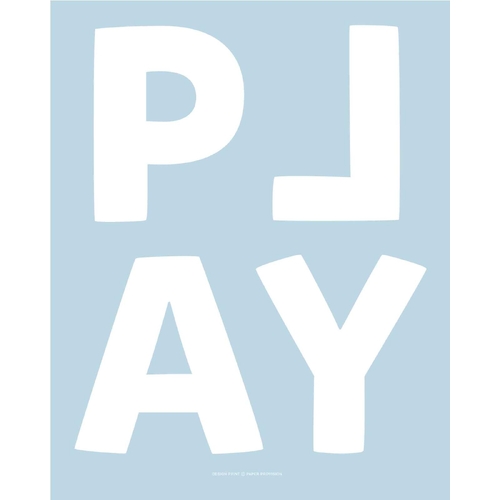 PLAY (blue) 40 x 50cm Print