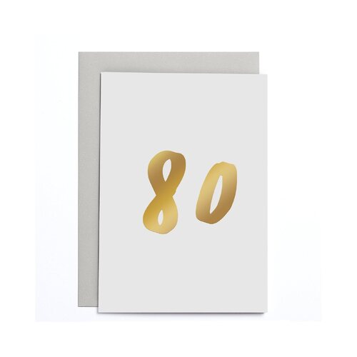 80th Birthday Small card.
