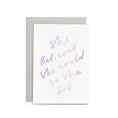 She Believed She Could Small Card