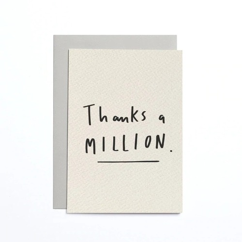 Thanks Million Cream Small Card