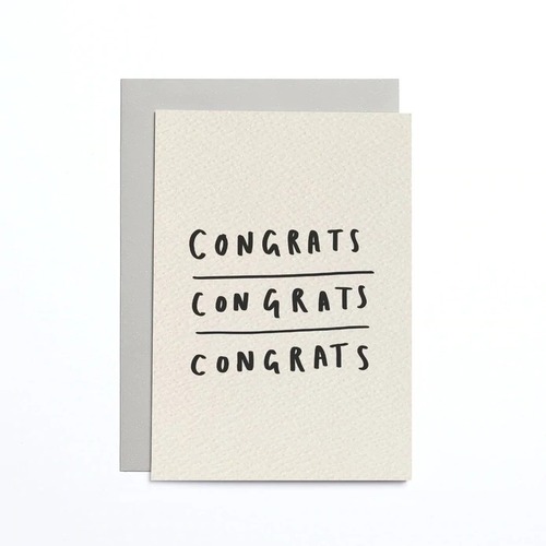 Congrats Cream Small Card