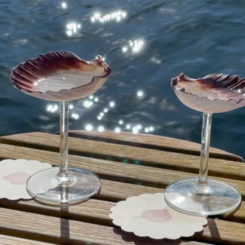 Sea Shell Glass - Clear