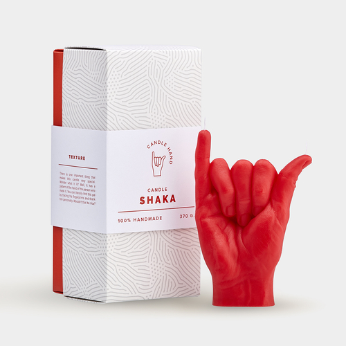 Shaka Candle Hand - Red