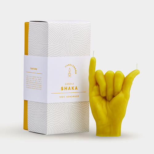 Shaka Candle Hand - Yellow