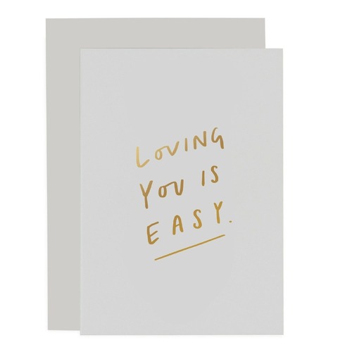 Loving You is Easy card.
