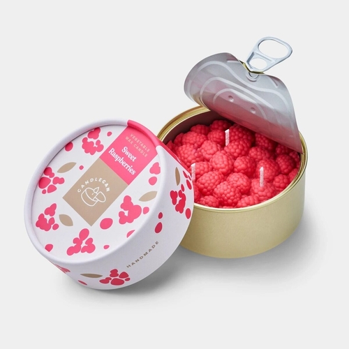 Sweet Raspberries Scented Soy CandleCan
